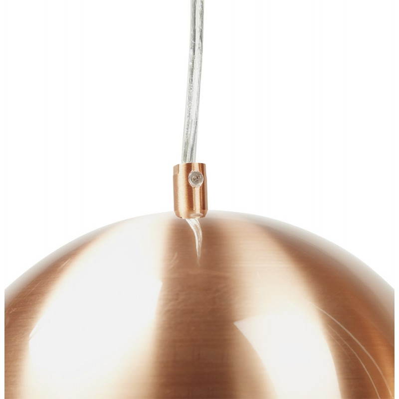 Lampe suspendue rétro 3 boules POUILLES en métal (cuivre) - image 23244