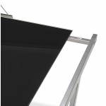 Bureau d'angle design ROVIGO en verre trempé et métal (noir)