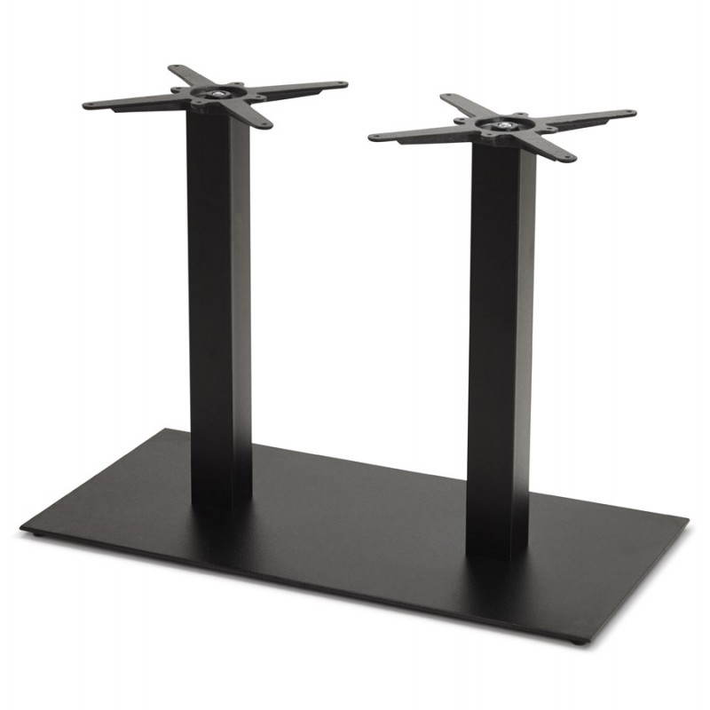 Doppio piede tavolo RAMBOU dipinto in metallo (50cmX100cmX73cm) (nero) - image 23607
