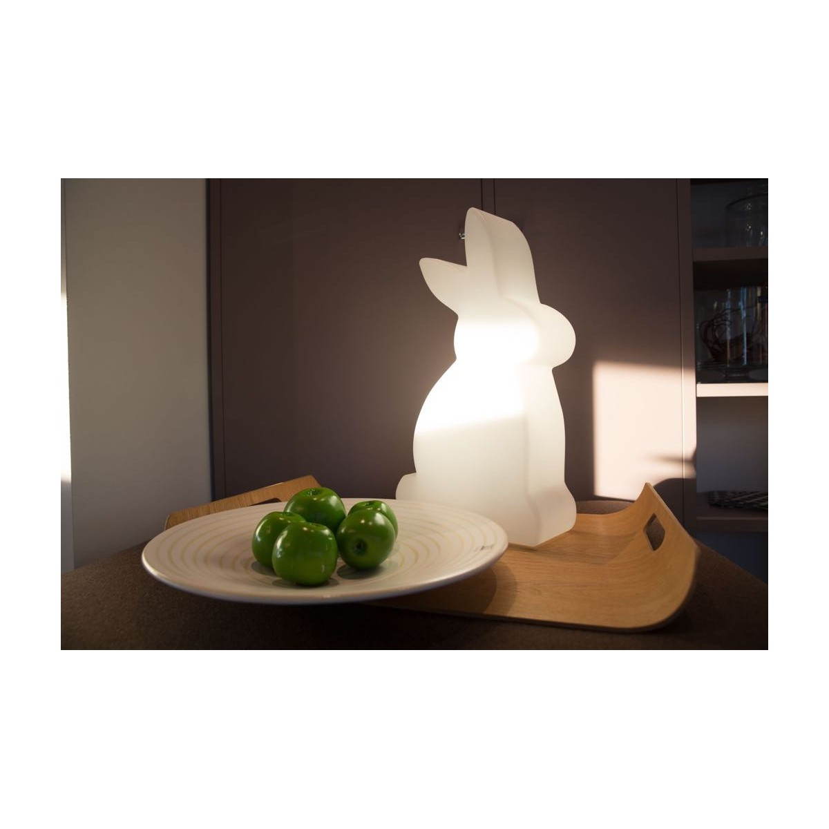 Figurine lumineuse LED XXL Lapin pour l'extérieur, 110 cm