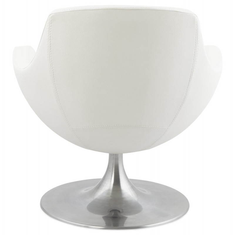 Fauteuil design rotatif à 360° ROMANE (blanc) - image 25029