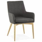 Skandinavischen Stil BARBARA (dunkelgrau) Stoff Stuhl