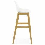 Hocker Stuhl des skandinavischen Designs bar FLORENCE (weiß)
