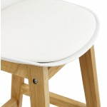 Tabouret de bar chaise de bar design scandinave FLORENCE (blanc)
