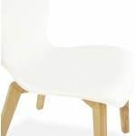 Chaise vintage style scandinave MARTY (blanc)
