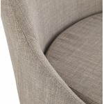Chaise design rétro VALOU en tissu (gris)