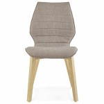 Estilo vintage silla escandinava MARTY tela (gris)