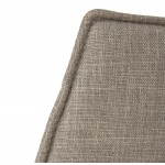 Sedia vintage stile scandinavo MARTY tessuto (grigio)