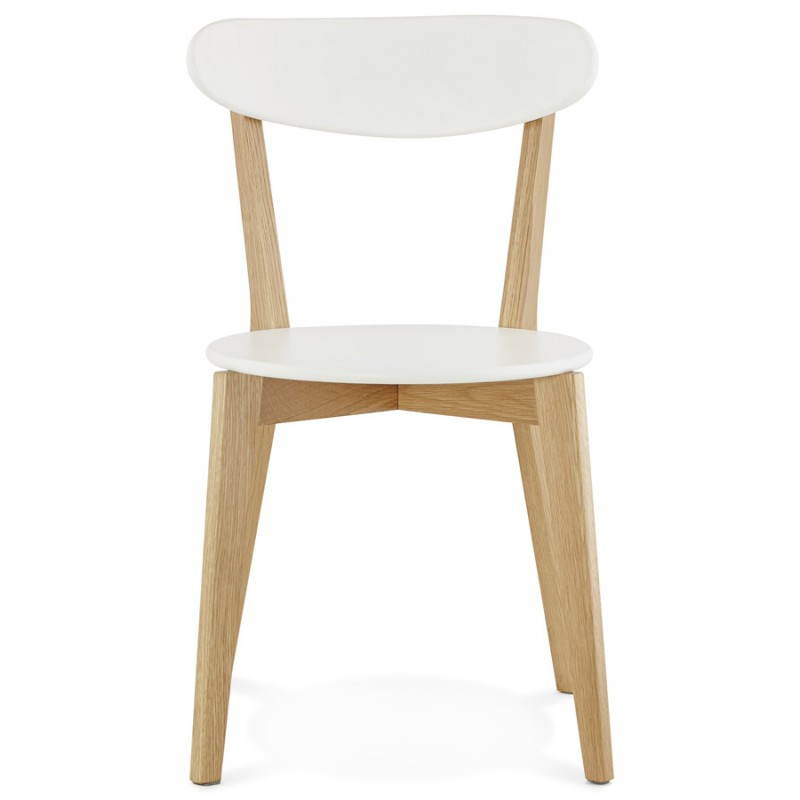 Chaise design style scandinave SCANDI en bois (blanc) - image 25499