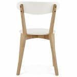 Chaise design style scandinave SCANDI en bois (blanc)