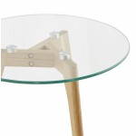 Tables basses design gigognes ART en verre et chêne massif (transparent)