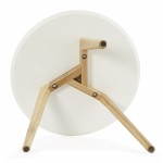 Mesas de centro diseño arte extraible de madera de roble (blanco)