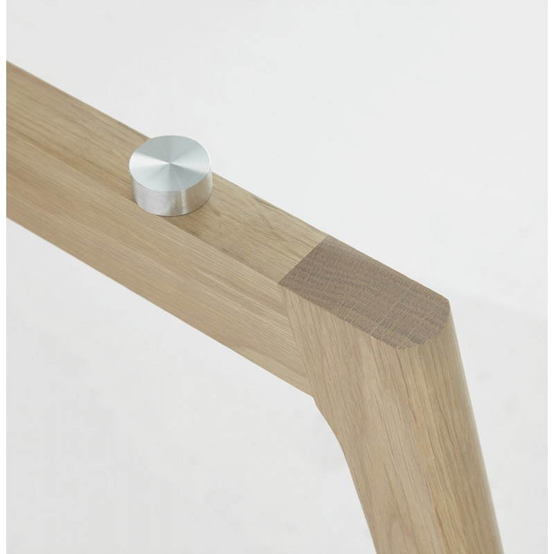 Table basse style scandinave TAROT en verre et chêne massif - image 25543