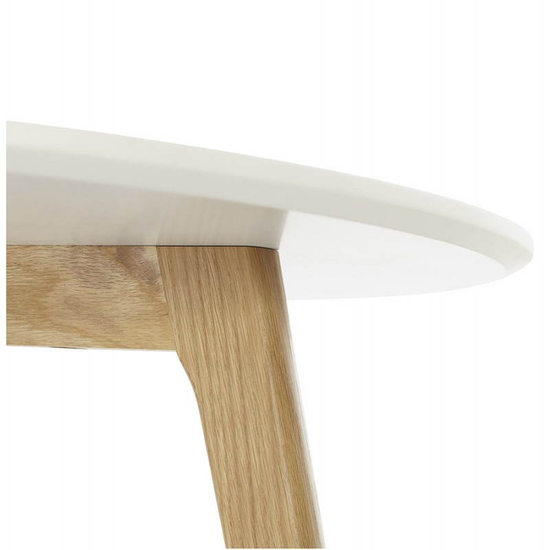 Table basse scandinave TAROT en bois et chêne massif (blanc) - image 25556