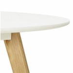 Dining table style Scandinavian round MILLET (Ø 120 cm) (white) wood