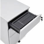 Subwoofer design desk 3 drawers MATHIAS metal (grey)