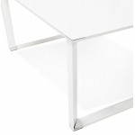 Tempered glass (white) design right desk BOIN (160 X 80 cm)