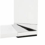 Scrivania di vetro temperato (bianco) design giusto BOIN (160 X 80 cm)