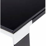 Tempered glass (black) design right desk BOIN (160 X 80 cm)