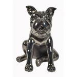 Statuette design decorative sculpture DOG resin (dark gray)