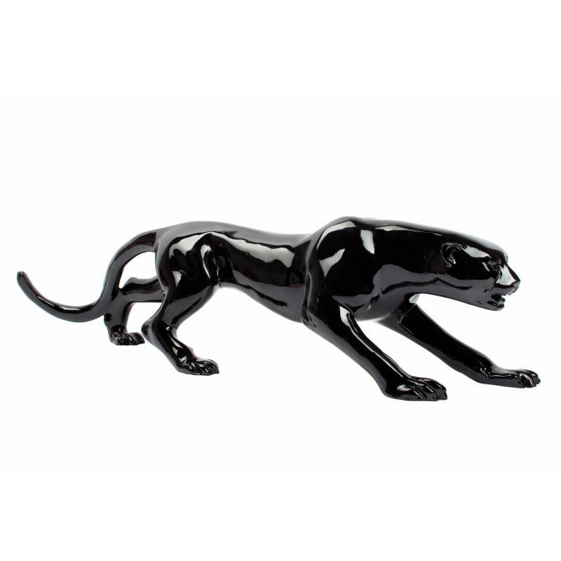 Statue Harz (schwarz) Panther Design dekorative Skulptur H19