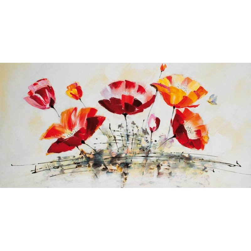 Cuadro pintura floral clavel - image 26481