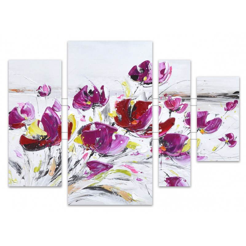 Pinturas pintura floral violeta 