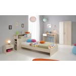 Diseño de cama 90 X 190 cm junior niña niño ALEX (beige ceniza)