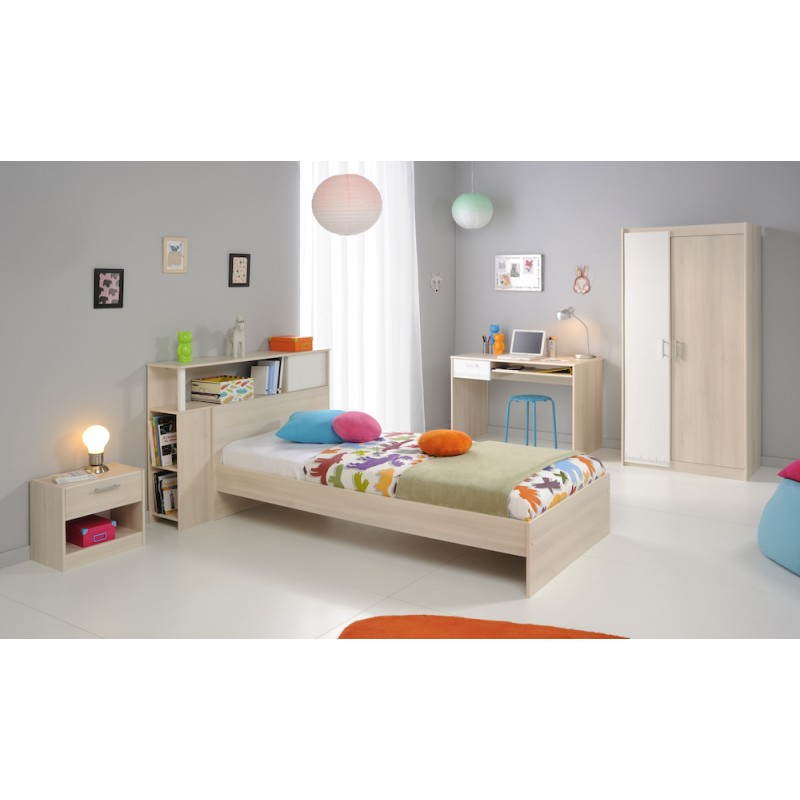 Diseño de cama 90 X 190 cm junior niña niño ALEX (beige ceniza) - image 27435