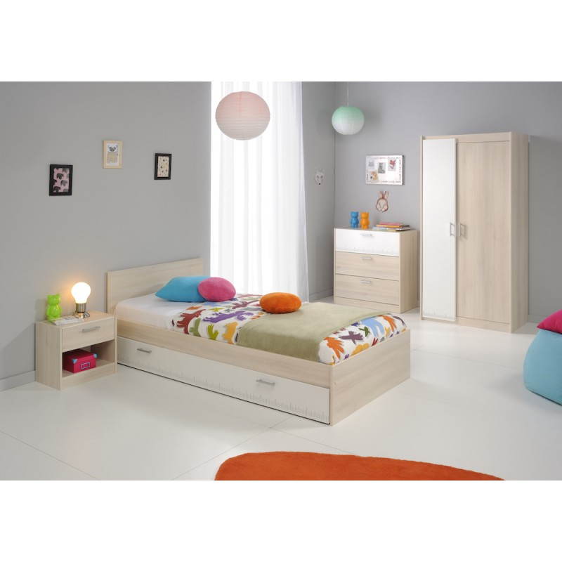 Design bedside junior girl boy 1 drawer (white, beige ash) ALEX - image 27444