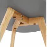 Tavolini design arte estraibile in legno e rovere (grigio scuro)
