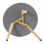 Mesas de centro diseño arte extraible de madera de roble (gris oscuro)