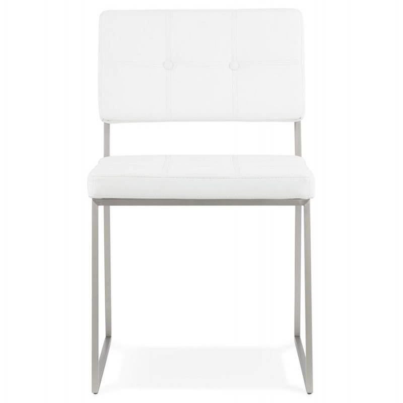 Gesteppt und gepolstert Design Stuhl BOUTON (weiß) - image 27858