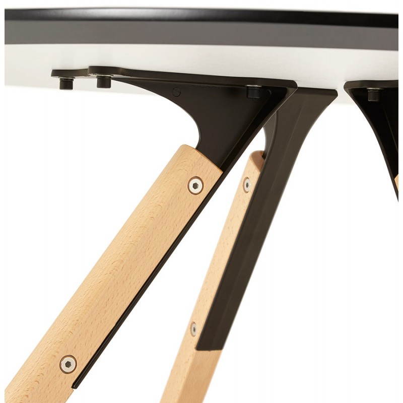 Runder Tisch skandinavischen BIBA in Holz und Buche (Ø 100 cm) (weiß) - image 27968