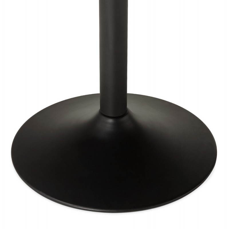 Diseño redondo de la RAYA de comedor en madera y mesa de metal pintado (Ø 120 cm) (negro) - image 28012