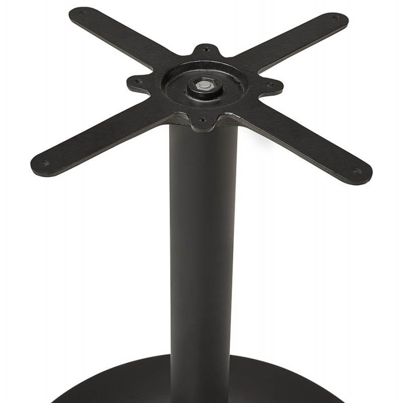 Diseño redondo de la RAYA de comedor en madera y mesa de metal pintado (Ø 120 cm) (negro) - image 28014