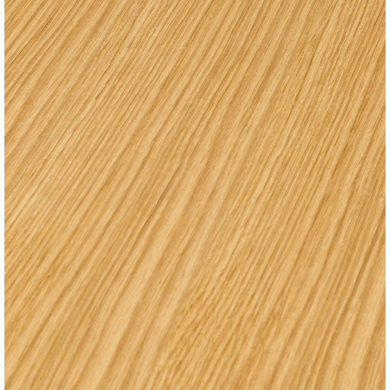 Tavolo design rotondo TRECCIA in legno e metallo cromato (Ø 120 cm) (naturale, metallo cromato) - image 28038