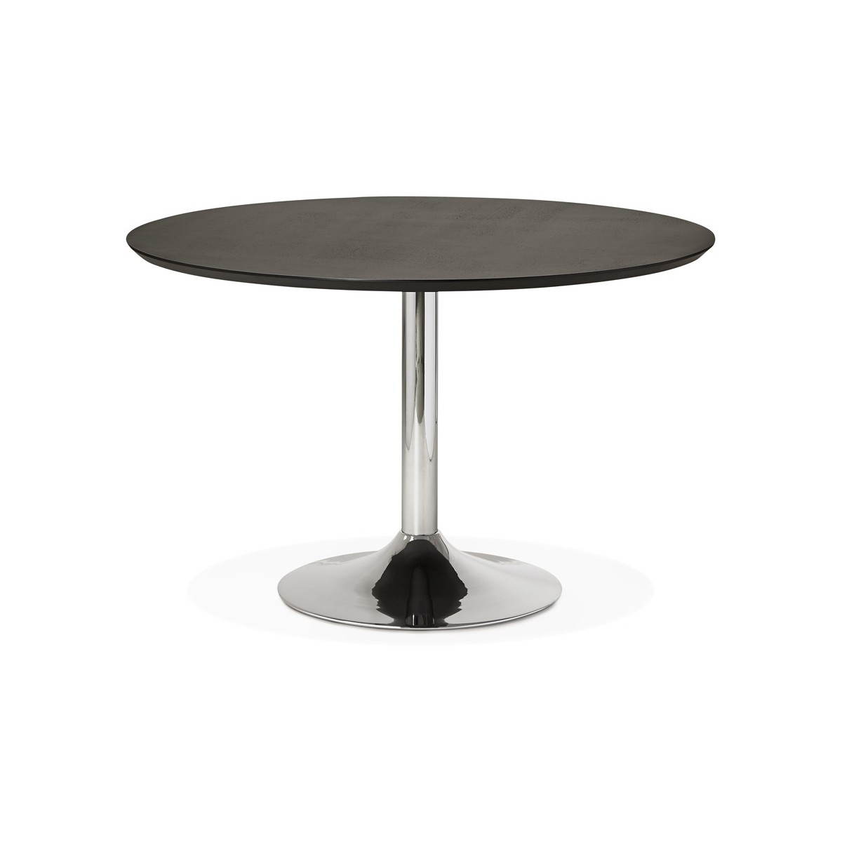 Tables design au meilleur prix, Table ronde de repas design TULIPE laquée  blanc 120 cm.