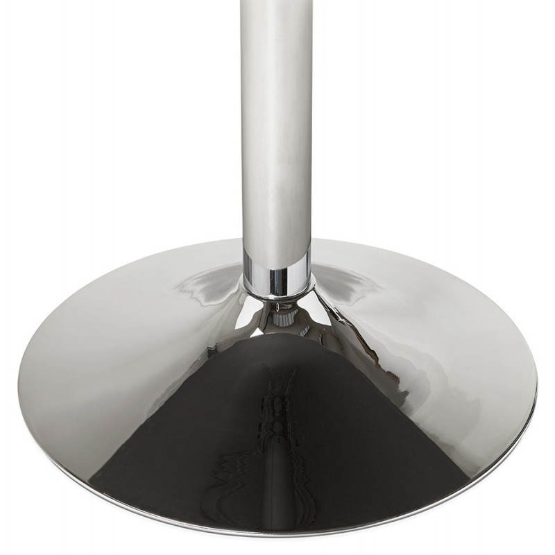 Diseño redondo RAYAS de comedor en mesa de madera y cromo de metal (Ø 120 cm) (negro, de metal cromado) - image 28162