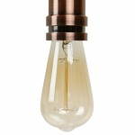 Lampe lange industrielle Vintage IVAN Glas (transparent, geräuchert)