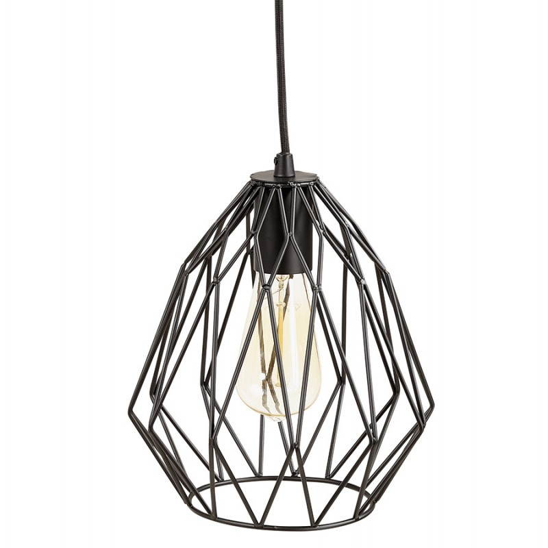 Lampe à suspension vintage MOSS en métal (noir) - image 28272