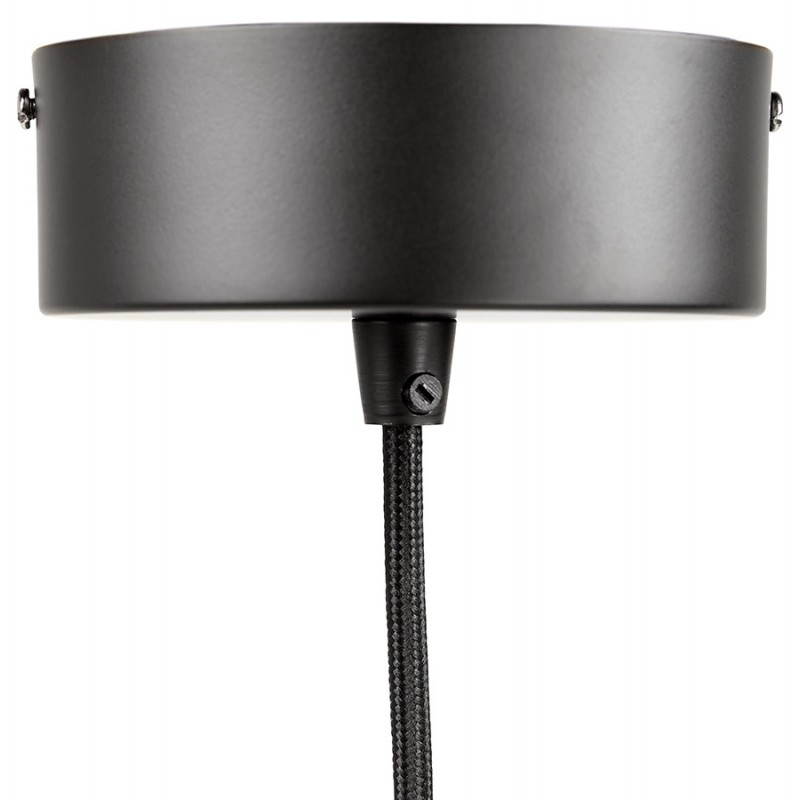 Vintage MOSS (black) metal hanging lamp - image 28279