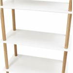 Regal Bücherregal Designstil skandinavischen ERIKA aus Holz (weiß)