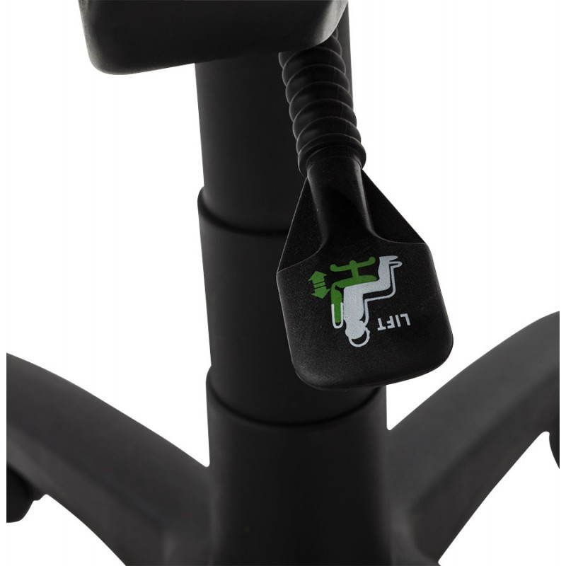 Chaise de bureau ergonomique à roulettes BELOU en tissu (noir) - image 28338