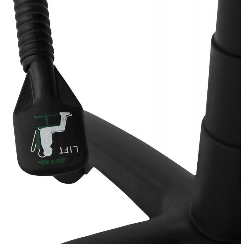 Chaise de bureau ergonomique à roulettes BELOU en tissu (noir) - image 28339