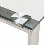 Progettazione ufficio giusto, INGRID contemporanea vetro e acciaio al cromo (trasparente) (160 X 80 cm) 