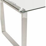 Right office design and INGRID contemporary glass and chrome steel (transparent) (160 X 80 cm) 