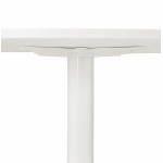 Table de bureau ou repas design ronde ASTA en bois et métal peint (Ø 120 cm) (blanc)
