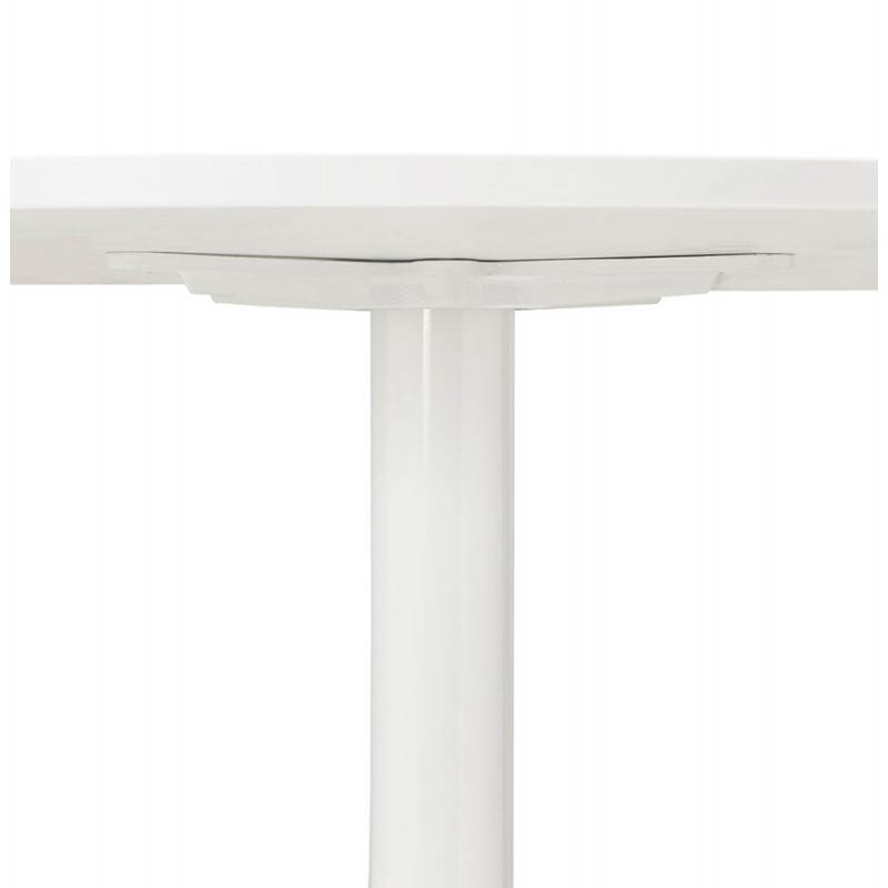 Bürotisch oder Runde Design Mahlzeit ASTA in Holz und Metall lackiert (Ø 120 cm) (weiß) - image 28377