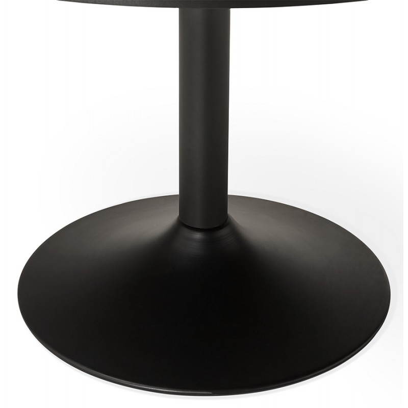 Tabella dell'ufficio o disegno rotondo pasto ASTA in legno e metallo verniciato (Ø 120 cm) (nero) - image 28399